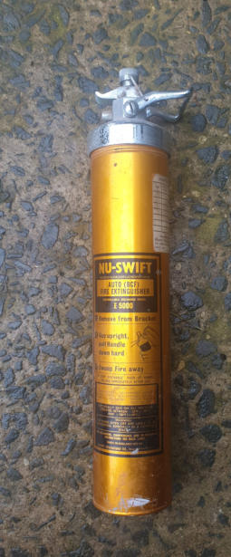 Vintage 1970 NuSwift Fire Extinguisher