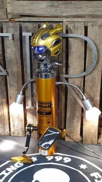Upcycled NuSwift Fire Extinguisher Robot